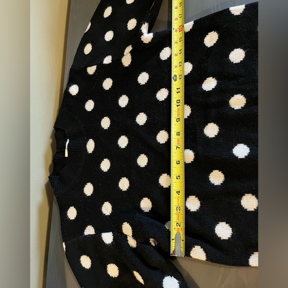 Joie Brettina 100% Wool Polka Dot Cropped Sweater - Picture 4 of 9